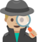 Detective - Medium Light emoji on Google